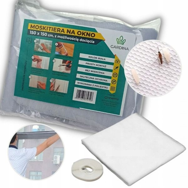 Siatka moskitiera na okno Gardina 150 cm x 150 cm