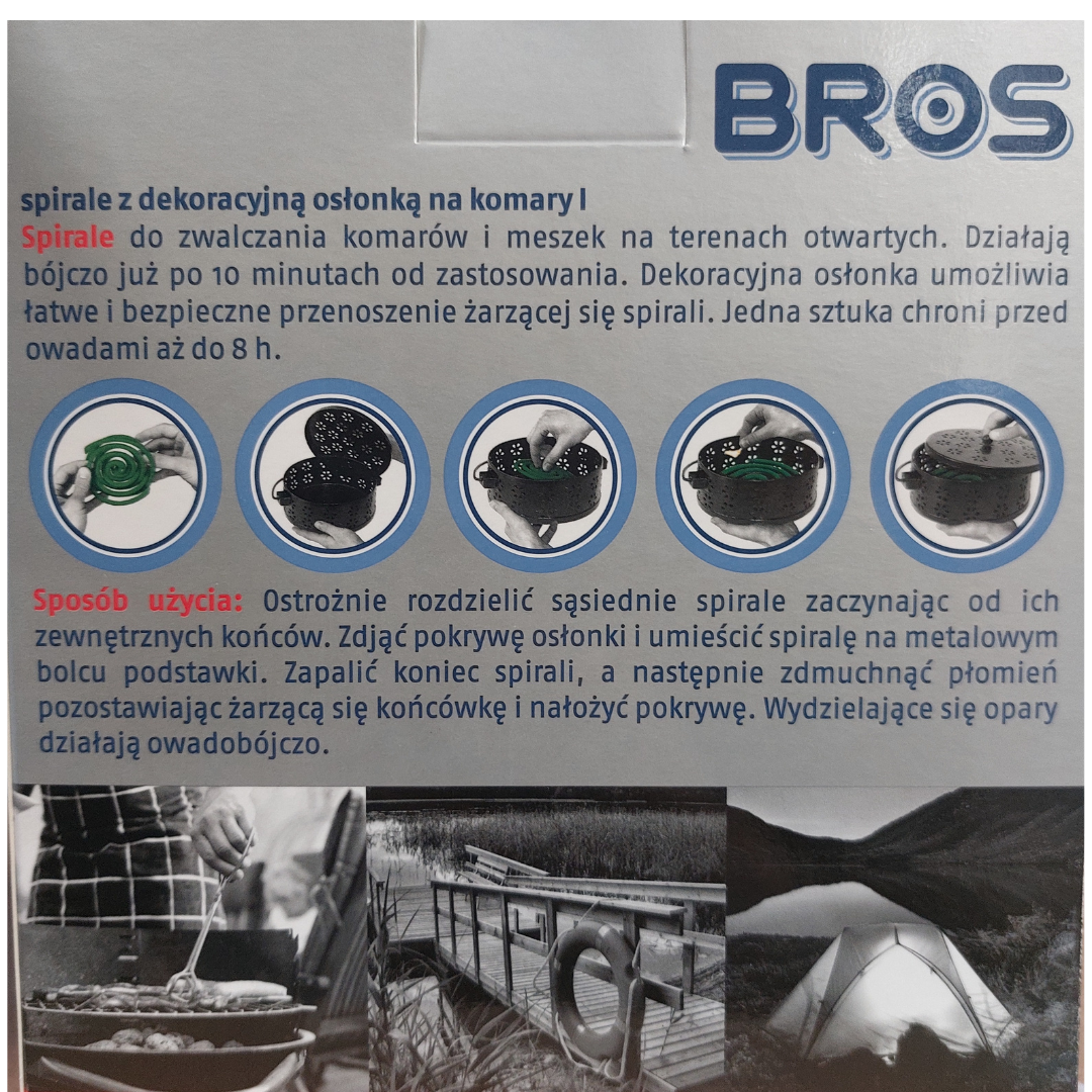 Spirale na komary z dekoracyjną stalową osłonką (6 sztuk spiral)