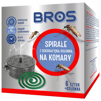 Spirale na komary z dekoracyjną stalową osłonką (6 sztuk spiral)