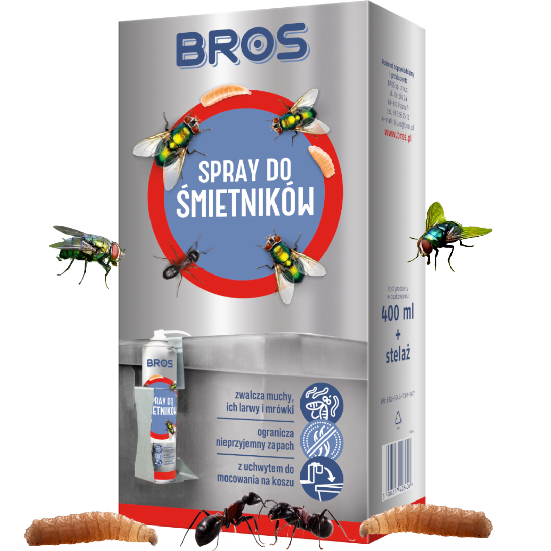 Spray do śmietników + stelaż Bros 400 ml