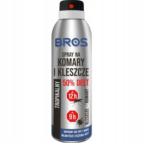 Spray na komary i kleszcze 50 % Deet 180 ml Bros