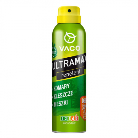 Spray na komary, kleszcze i meszki DEET 30% Vaco ULTRAMAX 170 ml