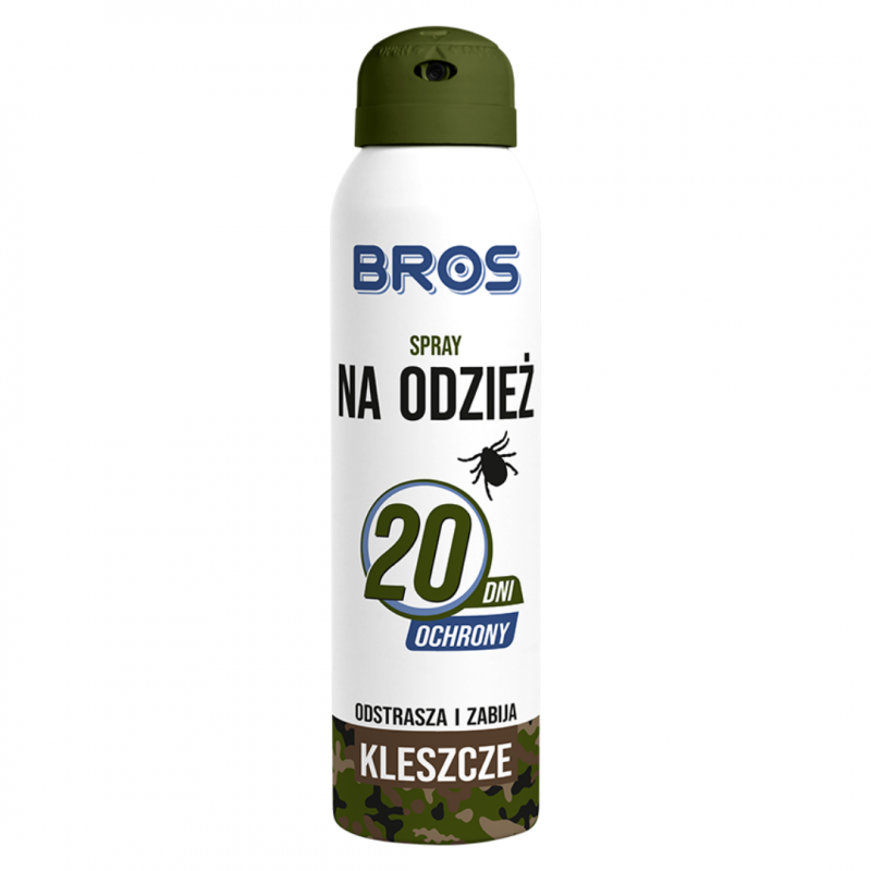 Spray na odzież - odstrasza i zabija kleszcze Bros 90 ml