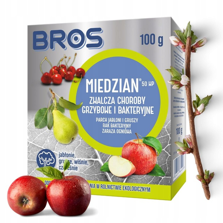 Środek grzybobójczy Miedzian 50 WP Bros 100 g