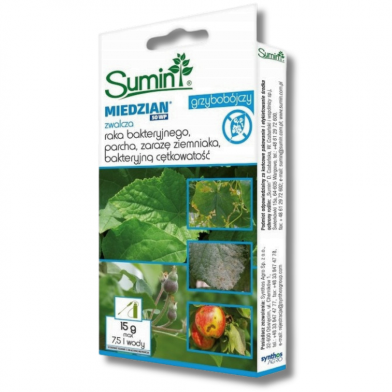 Środek grzybobójczy Miedzian 50 WP Sumin 15 g