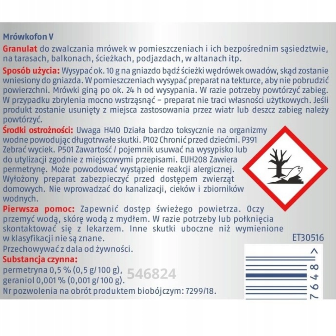 Środek na mrówki Mrówkofon Bros 120 g