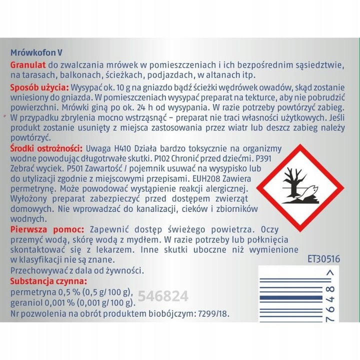 Środek na mrówki Mrówkofon Bros 250 g