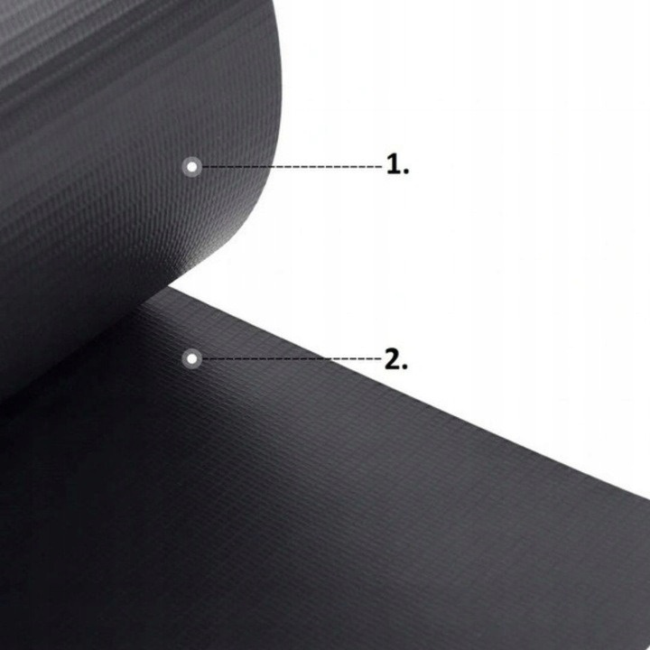 Taśma ogrodzeniowa antracyt 35 m x 19 cm + 20 klipsów montażowych