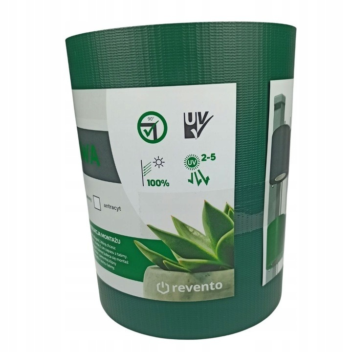 Taśma ogrodzeniowa zielona 35 m x 19 cm + 20 klipsów montażowych