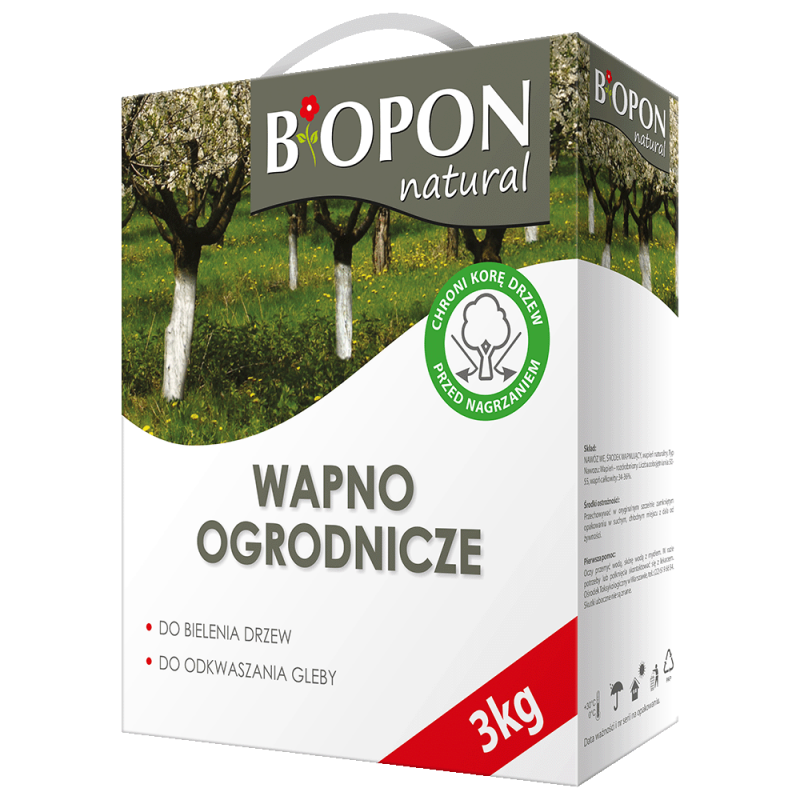 Wapno ogrodnicze do bielenia i odkwaszania gleby Biopon 3 kg
