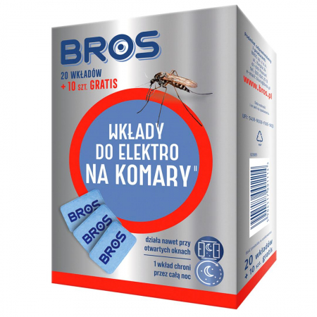 Wkłady do elektrofumigatora na komary Bros (20 sztuk)