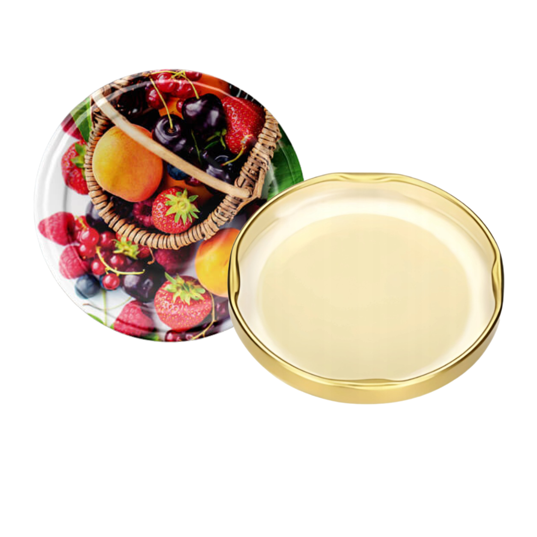 Zakrętki do słoików kolorowe 4 zaczepowe małe średnica 66 mm (10 sztuk)