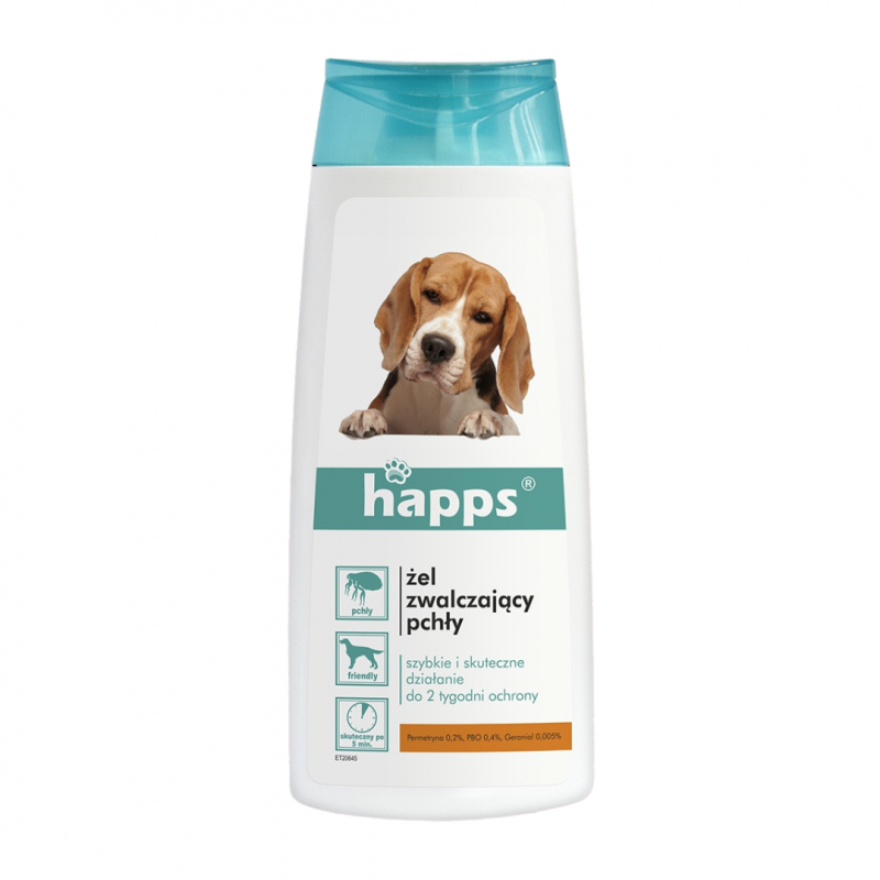 Żel zwalczający pchły dla psów Happs 150 ml